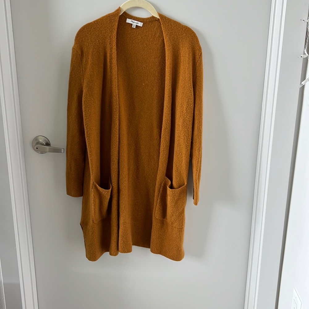 Madewell Mustard Long Sleeved Cardigan